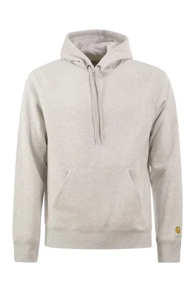 Carhartt Wip Hoodie With Embroidered Logo In Gray
