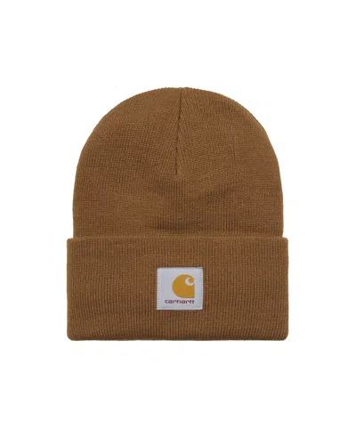 Carhartt Wip I020222 Rib-knit Acrylic Beanie In Brown