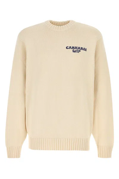 CARHARTT HELIX SWEATER IN MISTO COTONE AVORIO  UOMO