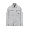Carhartt Wip Button-up Organic Cotton Jacket In Gray