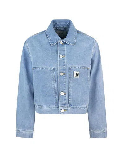 Carhartt Maitland Stamp Denim Jacket In Blue