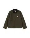 Carhartt Detroit Jacket With Contrasting Black Collar In Green