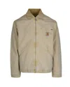 Carhartt Detroit Jacket Organic Cotton Long Sleeves In Neutral