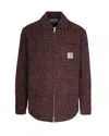 Carhartt Ip Mens Bellamy Boucle Woven Shirt Bellamy Check Tobacco In Red