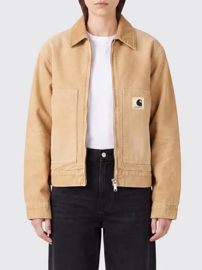 Carhartt Wip Jacket Woman Color Brown In Transparent