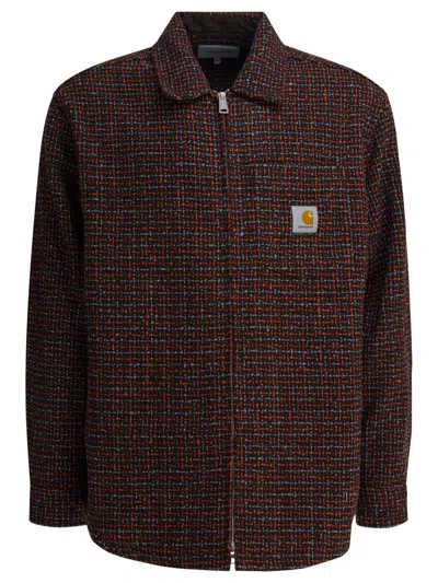 Carhartt Wip Blue Polyester Jacket In Brown