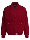 Carhartt Collared Jacket With Ribbed Cuffs And Hem In Red