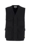 Carhartt Wip Jackets And Vests In Blackheavyenzymewash