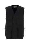 Carhartt Wip Jackets And Vests In Blackheavyenzymewash