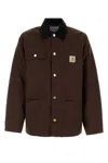 Carhartt Wip Chocolate Cotton Michigan Coat In Brown