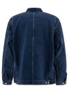 Carhartt Logo Double Front Denim Jacket In Blue