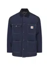 Carhartt Casual Jacket With Long Sleeves And Pockets In Blue