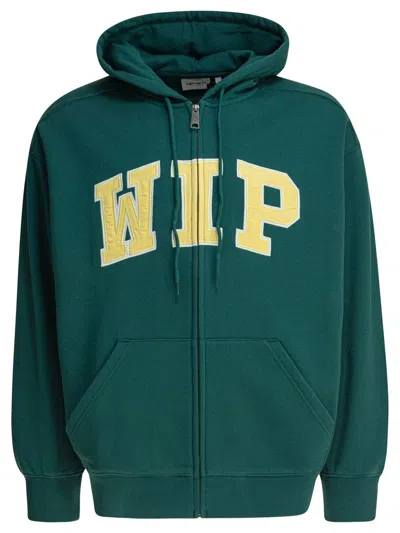 Carhartt Wip Cotton Blend Zip Hoodie In Rainforest