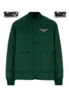Carhartt Alumni Quilted Jacket With Embroidered Logo Detail In Green