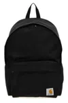 Carhartt Logo-patch Zip-fastening Backpack In Black