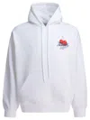 Carhartt Hooded Graphic Print Sweater With Front Pocket In White