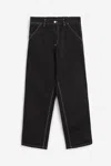 Carhartt Single Knee Pant Back Pockets In Black