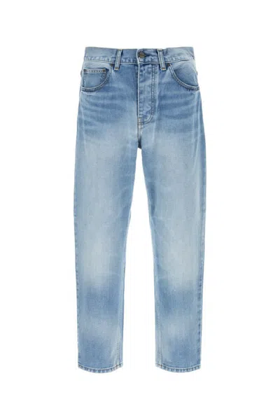 Carhartt Blue Jeans Newel Trousers In Blacklightusedwash
