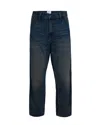 Carhartt Five-pocket Denim Trousers Featuring Belt Loops In Blue