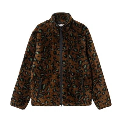 Pre-owned Carhartt Wip Jebson Sweat Jacket 'tamarind Camo' In Brown