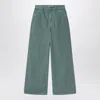 Carhartt Pine Silver Wide-leg Trousers With Belt Loops In Blue
