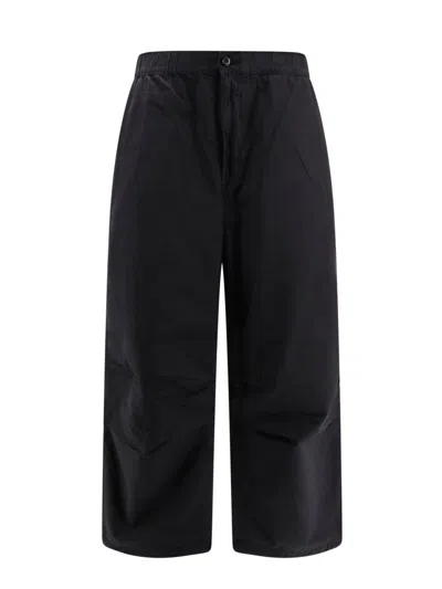 Carhartt Wip Judd Logo Patch Tapered Leg Trousers In Black