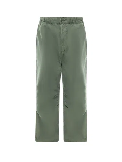 Carhartt Wip Judd Logo Patch Tapered Leg Trousers In Green