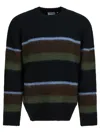 Carhartt Mens Sundling Palisander Merton Striped Knitted Jumper In Black