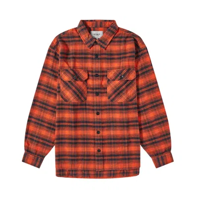 Pre-owned Carhartt Wip Krenz Check Shirt 'brick' | Orange | Men's Size S