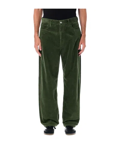 Carhartt Wip Landon Mid-rise Corduroy Pants In Green