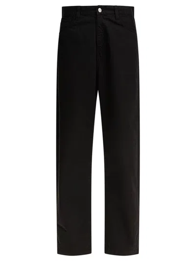 Carhartt Ip Mens Black Landon Straight-leg Regular-fit Denim Jeans