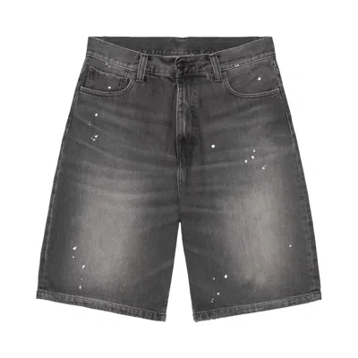 Pre-owned Carhartt Wip Landon Short 'black (destroy Wash, Splatter)' | Men's Size 30