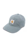Carhartt Mens Cozy Blue The Canvas Logo-patch Cotton Cap In Blue