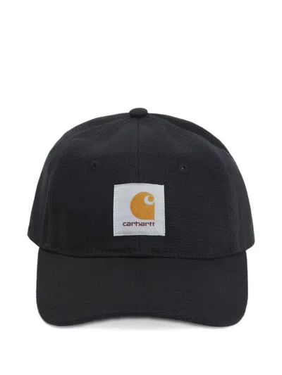 Carhartt Postal Cotton Blend Baseball Hat In Black