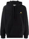 Carhartt Mens Black American Script Zip-up Cotton-blend Hoody Xl In Black