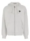 Carhartt Grey Hooded Heart Ii Hartt Zip-up Hoodie In Gray