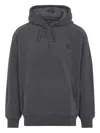 Carhartt Hooded Cotton Vista Sweater With Tonal Details And Logo Patch In Gray