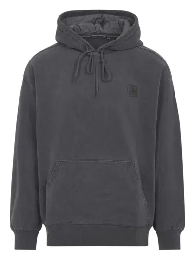 Carhartt Wip Nelson Sweatshirt Charcoal Cotton Hood In Gray
