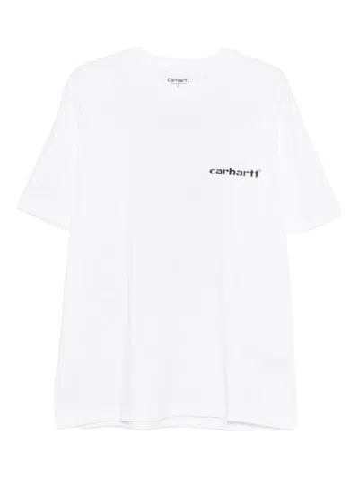 Carhartt Wip Logo Cotton T-shirt In Multi