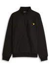 Carhartt American Script Cotton-blend Jersey Half-zip Sweatshirt In Black