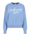 Carhartt Wip Logo Embroidered Crewneck Jumper In Blue