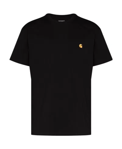 Carhartt American Script Embroidered Logo T-shirt In Black
