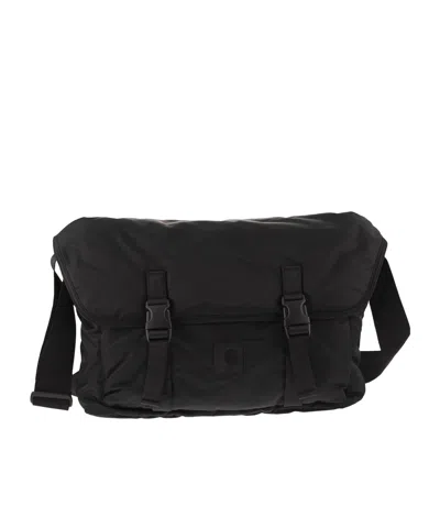 Carhartt Wip Logo Patch Buckle-detailed Padded Messenger Bag In Pink