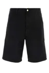 Carhartt Dearborn Canvas Single-knee Shorts In Black