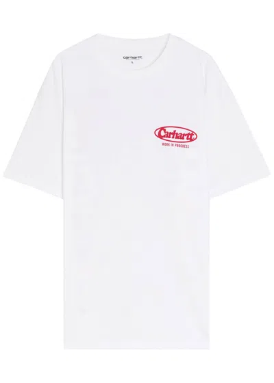 Carhartt Wip Logo-print Cotton T-shirt In White
