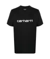 Carhartt Logo-print Crew-neck T-shirt In Black