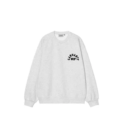 Carhartt Wip Logo-embroidered Cotton Blend Sweatshirt In White