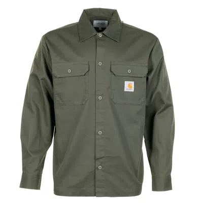 Carhartt Wip Long Sleeve Craft Shirt Cypress In Green