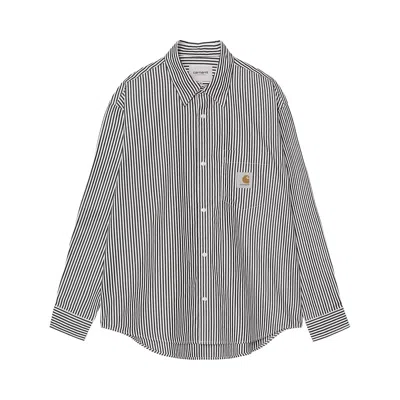 Pre-owned Carhartt Wip Long-sleeve Daldry Shirt 'daldry Stripe/black/wax' | Multi-color | Men's Size Xl
