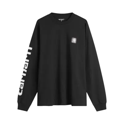 Pre-owned Carhartt Wip Long-sleeve Archive Script Tee 'black' | Men's Size S